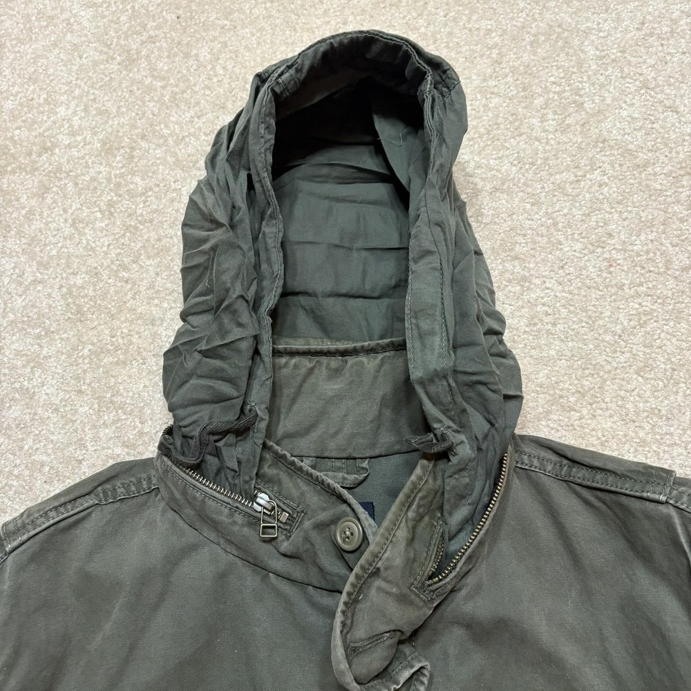 Gap Military Jacket Mens Large Green Fatigue Field Utility Hooded Canvas M-65 - Picture 5 of 16
